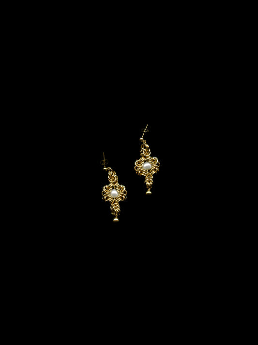 BYZANTINE 01 EARRINGS in GOLD